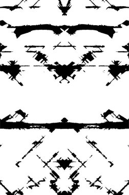 Grunge siyah beyaz desen. Monokrom parçacıkları soyut doku. Çatlakların, sürtünmelerin, çiplerin, lekelerin, mürekkep lekelerinin geçmişi. Koyu tasarım arka plan yüzeyi. 