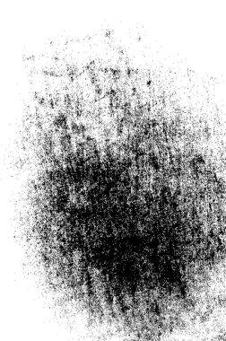 Grunge siyah beyaz desen. Monokrom parçacıkları soyut doku. Çatlakların, sürtünmelerin, çiplerin, lekelerin, mürekkep lekelerinin geçmişi. Koyu tasarım arka plan yüzeyi. 
