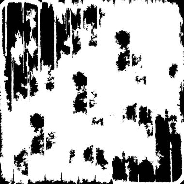Grunge siyah beyaz desen. Monokrom parçacıkları soyut doku. Çatlakların, sürtünmelerin, çiplerin, lekelerin, mürekkep lekelerinin geçmişi. Koyu tasarım arka plan yüzeyi. 
