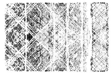 Grunge siyah beyaz desen. Monokrom parçacıkları soyut doku. Çatlakların, sürtünmelerin, çiplerin, lekelerin, mürekkep lekelerinin geçmişi. Koyu tasarım arka plan yüzeyi. 