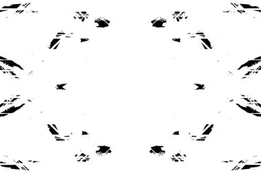 Grunge siyah beyaz desen. Monokrom parçacıkları soyut doku. Çatlakların, sürtünmelerin, çiplerin, lekelerin, mürekkep lekelerinin geçmişi. Koyu tasarım arka plan yüzeyi. 