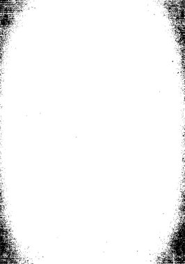 Grunge siyah beyaz desen. Monokrom parçacıkları soyut doku. Çatlakların, sürtünmelerin, çiplerin, lekelerin, mürekkep lekelerinin geçmişi. Koyu tasarım arka plan yüzeyi. 