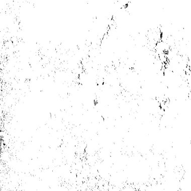 Grunge üst üste biniyor. Soyut siyah-beyaz vektör arkaplanı. Çatlak, leke ve noktalarda kirli desenli tek renkli klasik yüzey. Karanlık korku tarzında eski bir duvar.