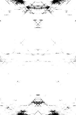 Grunge üst üste biniyor. Soyut siyah-beyaz vektör arkaplanı. Çatlak, leke ve noktalarda kirli desenli tek renkli klasik yüzey. Karanlık korku tarzında eski bir duvar.