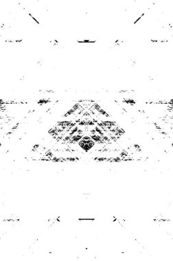 Grunge üst üste biniyor. Soyut siyah-beyaz vektör arkaplanı. Çatlak, leke ve noktalarda kirli desenli tek renkli klasik yüzey. Karanlık korku tarzında eski bir duvar.