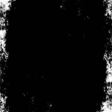 Grunge üst üste biniyor. Soyut siyah-beyaz vektör arkaplanı. Çatlak, leke ve noktalarda kirli desenli tek renkli klasik yüzey. Karanlık korku tarzında eski bir duvar.