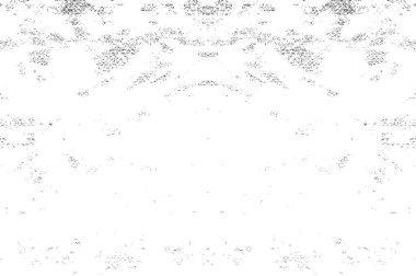 Grunge üst üste biniyor. Soyut siyah-beyaz vektör arkaplanı. Çatlak, leke ve noktalarda kirli desenli tek renkli klasik yüzey. Karanlık korku tarzında eski bir duvar.