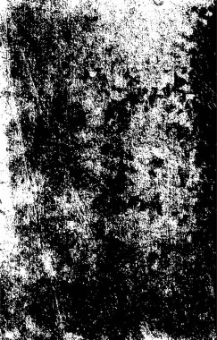 Grunge üst üste biniyor. Soyut siyah-beyaz vektör arkaplanı. Çatlak, leke ve noktalarda kirli desenli tek renkli klasik yüzey. Karanlık korku tarzında eski bir duvar.