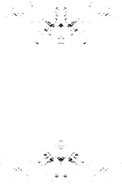 Grunge üst üste biniyor. Soyut siyah-beyaz vektör arkaplanı. Çatlak, leke ve noktalarda kirli desenli tek renkli klasik yüzey. Karanlık korku tarzında eski bir duvar.