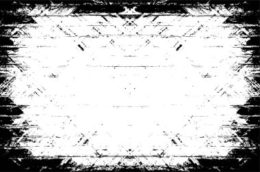 Grunge üst üste biniyor. Soyut siyah-beyaz vektör arkaplanı. Çatlak, leke ve noktalarda kirli desenli tek renkli klasik yüzey. Karanlık korku tarzında eski bir duvar.