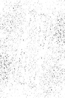 Grunge üst üste biniyor. Soyut siyah-beyaz vektör arkaplanı. Çatlak, leke ve noktalarda kirli desenli tek renkli klasik yüzey. Karanlık korku tarzında eski bir duvar.