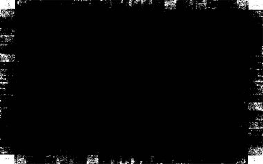 Grunge üst üste biniyor. Soyut siyah-beyaz vektör arkaplanı. Çatlak, leke ve noktalarda kirli desenli tek renkli klasik yüzey. Karanlık korku tarzında eski bir duvar.