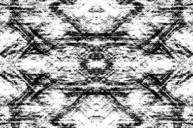 Grunge üst üste biniyor. Soyut siyah-beyaz vektör arkaplanı. Çatlak, leke ve noktalarda kirli desenli tek renkli klasik yüzey. Karanlık korku tarzında eski bir duvar.