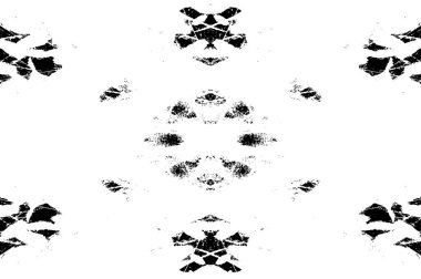 Grunge üst üste biniyor. Soyut siyah-beyaz vektör arkaplanı. Çatlak, leke ve noktalarda kirli desenli tek renkli klasik yüzey. Karanlık korku tarzında eski bir duvar.