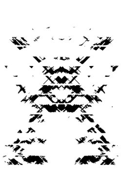 Grunge üst üste biniyor. Soyut siyah-beyaz vektör arkaplanı. Çatlak, leke ve noktalarda kirli desenli tek renkli klasik yüzey. Karanlık korku tarzında eski bir duvar.