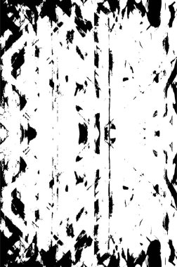 Vektör grunge dokusu. Siyah beyaz arka plan. Soyut monokrom resim koyu tonlarda solmuş bir efekt içerir