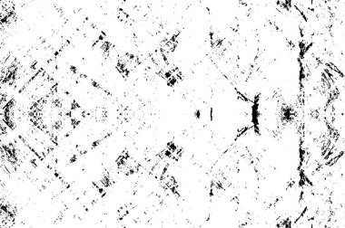 Vektör grunge dokusu. Siyah beyaz arka plan. Soyut monokrom resim koyu tonlarda solmuş bir efekt içerir