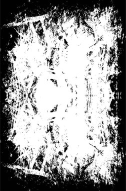 Grunge black and white pattern. Monochrome particles abstract texture. Background of cracks, scuffs, chips, stains, ink spots, lines. Dark design background surface. Gray printing element