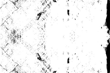 Grunge black and white pattern. Monochrome particles abstract texture. Background of cracks, scuffs, chips, stains, ink spots, lines. Dark design background surface. Gray printing element