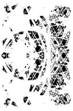 Grunge black and white pattern. Monochrome particles abstract texture. Background of cracks, scuffs, chips, stains, ink spots, lines. Dark design background surface. Gray printing element