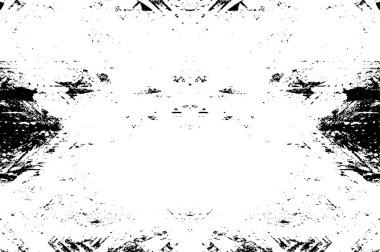 Grunge black and white pattern. Monochrome particles abstract texture. Background of cracks, scuffs, chips, stains, ink spots, lines. Dark design background surface. Gray printing element