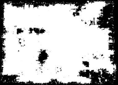 Grunge black and white pattern. Monochrome particles abstract texture. Background of cracks, scuffs, chips, stains, ink spots, lines. Dark design background surface. Gray printing element