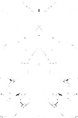 Grunge üst üste biniyor. Soyut siyah-beyaz vektör arkaplanı. Çatlak, leke ve noktalarda kirli desenli tek renkli klasik yüzey. Karanlık korku tarzında eski bir duvar.