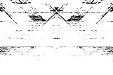 Grunge üst üste biniyor. Soyut siyah-beyaz vektör arkaplanı. Çatlak, leke ve noktalarda kirli desenli tek renkli klasik yüzey. Karanlık korku tarzında eski bir duvar.