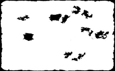 Grunge üst üste biniyor. Soyut siyah-beyaz vektör arkaplanı. Çatlak, leke ve noktalarda kirli desenli tek renkli klasik yüzey. Karanlık korku tarzında eski bir duvar.