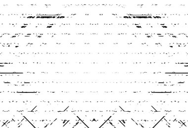 Grunge üst üste biniyor. Soyut siyah-beyaz vektör arkaplanı. Çatlak, leke ve noktalarda kirli desenli tek renkli klasik yüzey. Karanlık korku tarzında eski bir duvar.