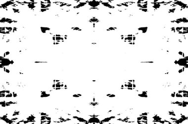Grunge black and white pattern. Monochrome particles abstract texture. Background of cracks, scuffs, chips, stains, ink spots, lines. Dark design background surface. Gray printing element