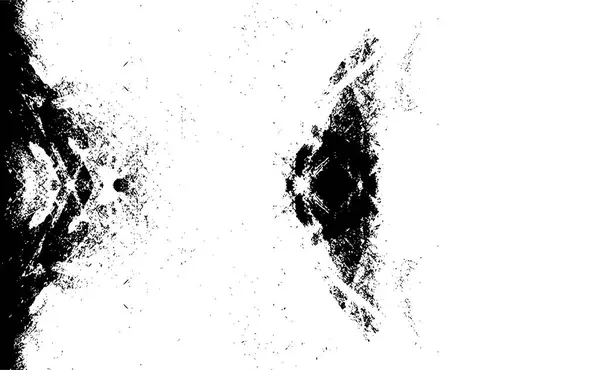 Grunge Siyah Beyaz Desen Monokrom Parçacıkları Soyut Doku Çatlakların Sürtünmelerin — Stok Vektör