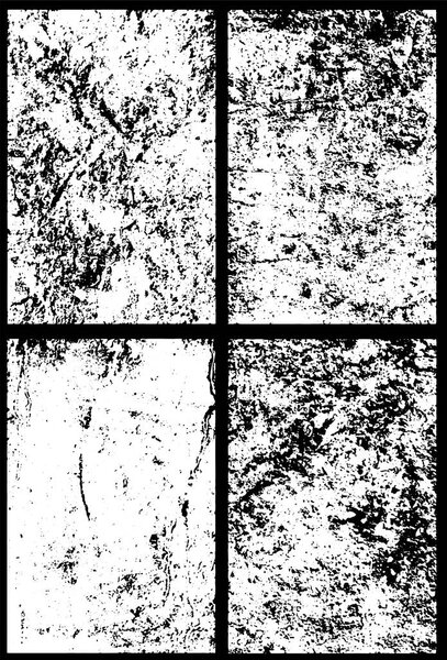 Grunge black and white pattern. Monochrome particles abstract texture. Background of cracks, scuffs, chips, stains, ink spots. Dark design background surface. 