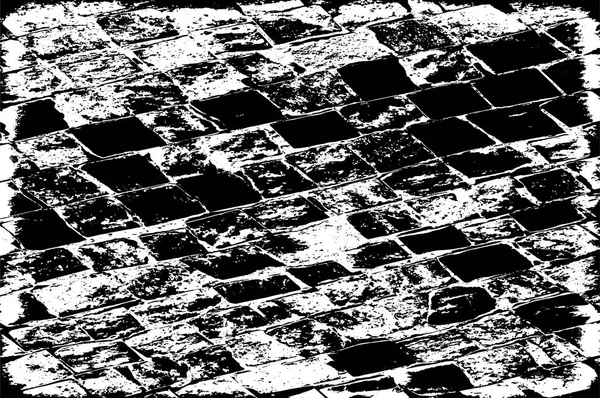 Grunge Patrón Blanco Negro Partículas Monocromáticas Textura Abstracta Antecedentes Grietas — Archivo Imágenes Vectoriales