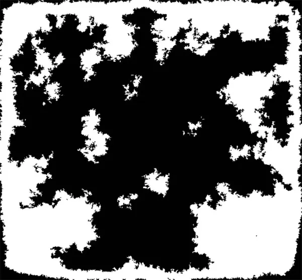 Grunge üst üste biniyor. Soyut siyah-beyaz vektör arkaplanı. Çatlak, leke ve noktalarda kirli desenli tek renkli klasik yüzey. Karanlık korku tarzında eski bir duvar.