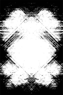 Sert siyah-beyaz doku vektörü. Derinden örtülmüş doku. Grunge 'un geçmişi. Soyut doku etkisi. Vektör İllüstrasyonu.       