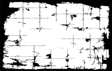 Grunge siyah ve beyaz soyut doku. Çatlakların, sürtünmelerin, çiplerin, lekelerin, mürekkep lekelerinin arka planı