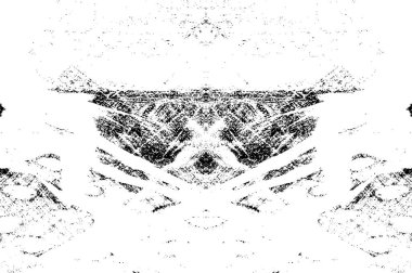 Grunge siyah ve beyaz soyut doku. Çatlakların, sürtünmelerin, çiplerin, lekelerin, mürekkep lekelerinin arka planı