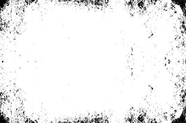 Grunge siyah beyaz desen. Monokrom parçacıkları soyut doku. Çatlakların, sürtünmelerin, çiplerin, lekelerin, mürekkep lekelerinin arka planı