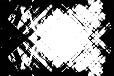 Grunge siyah beyaz desen. Monokrom parçacıkları soyut doku. Çatlakların, sürtünmelerin, çiplerin, lekelerin, mürekkep lekelerinin arka planı
