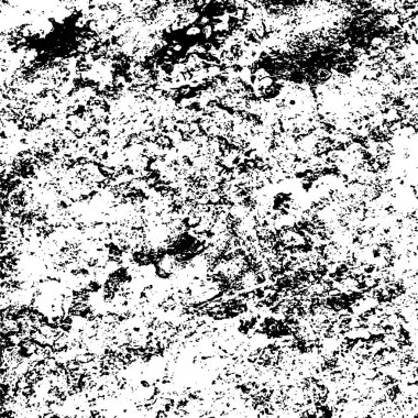 Grunge siyah beyaz desen. Monokrom parçacıkları soyut doku. Çatlakların, sürtünmelerin, çiplerin, lekelerin, mürekkep lekelerinin, çizgilerin geçmişi. Koyu tasarım arka plan yüzeyi. 