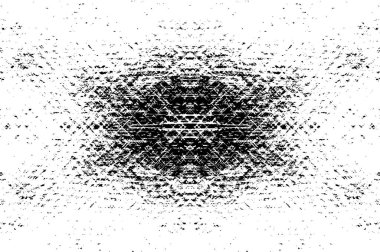 Grunge siyah beyaz desen. Monokrom parçacıkları soyut doku. Çatlakların, sürtünmelerin, çiplerin, lekelerin, mürekkep lekelerinin, çizgilerin geçmişi. Koyu tasarım arka plan yüzeyi. 
