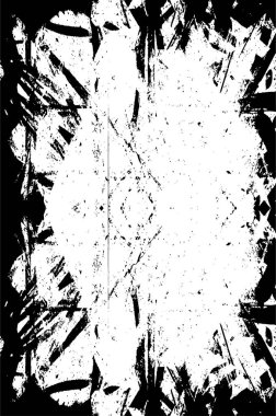 Siyah beyaz dokusunda sıkıntılı bir arka plan. soyut vektör illüstrasyonu.