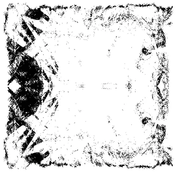 Грубый Черно Белый Текстурный Вектор Сжатая Текстура Наложения Гранж Фок — стоковый вектор