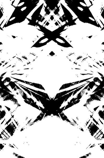 Grunge Černá Bílá Abstraktní Textura Pozadí Trhlin Odřenin Odštěpků Skvrn — Stockový vektor