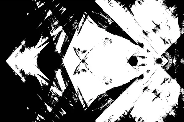 Grunge Siyah Beyaz Soyut Doku Çatlakların Sürtünmelerin Çiplerin Lekelerin Mürekkep — Stok Vektör