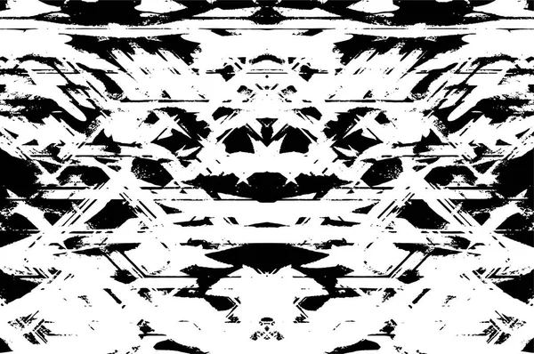 Grunge Motif Noir Blanc Particules Monochromes Texture Abstraite Fond Fissures — Image vectorielle