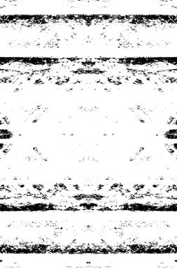 Siyah ve beyaz desenli dekoratif şablonun soyut vektör çizimi