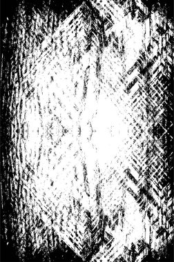 Siyah ve beyaz grunge desenli şablonun soyut vektör çizimi