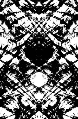 grunge soyut siyah beyaz şablon, vektör illüstrasyonu